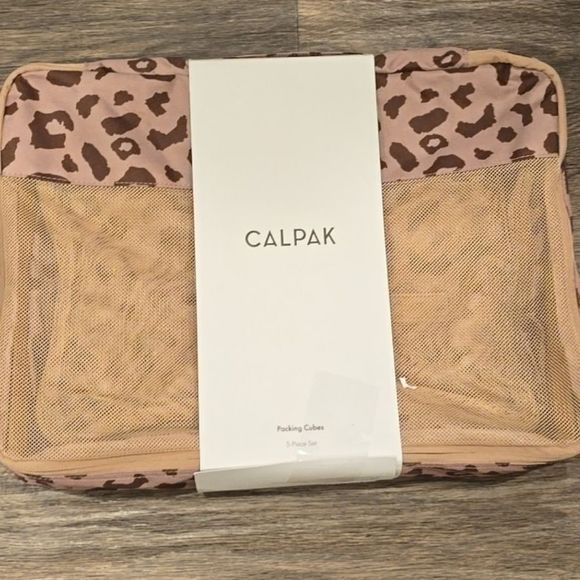 Calpak Handbags - EUC - Blush/Brown Calpak Packing Cubes- Set of 5- Cheetah